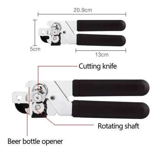 Abridor De Latas Abre Lata Abrelatas Manual Acero Inoxidable