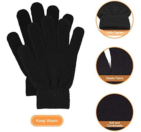 Menoly 3 Pares De Guantes Mágicos De Invierno, Guantes De Pu