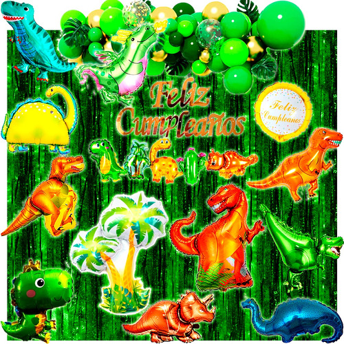 1 Set 50 Art. Dinosaurios Candy Bar Cumpleaños Globo T Rex