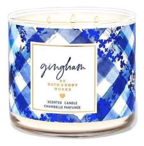 Vela Aromática De 14.5 Oz Bath And Body Works Gris Lisa Gingham