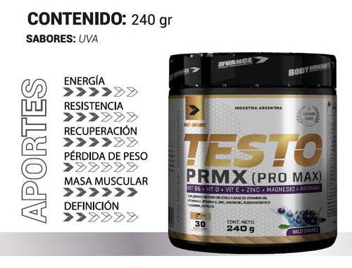 Imagen 2 de 6 de Testo Prmx - Pro Max - Pro Hormonal Body Advance