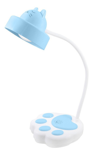 Lampara Flexible Gato Luz Led Recargable Touch 3intensidades Color de la estructura Blanco con Azul