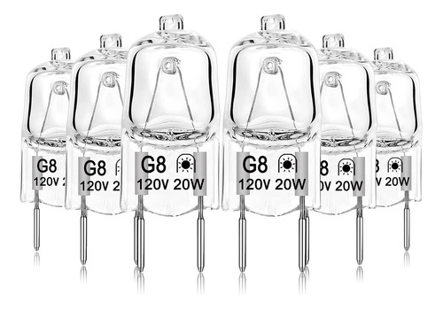 Bombillas G8 De 20 W, 120 V, Halgenas De 2 Pines, Regulables