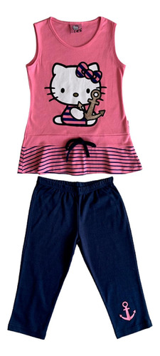 4 - Fucsia - Pijama Niña Algodón Hello Kitty S112309-45