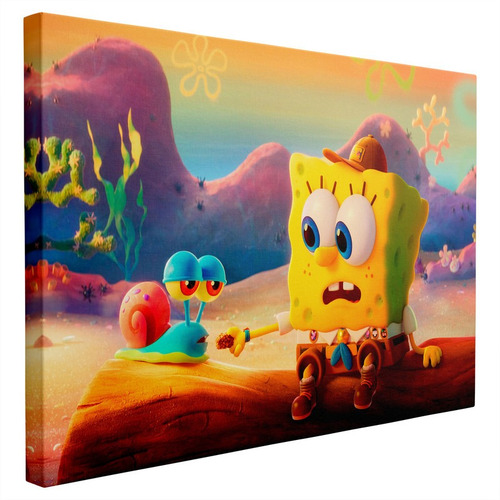 Cuadro Bob Esponja Y Gary Bebé Un Héroe Al Rescate 30x20
