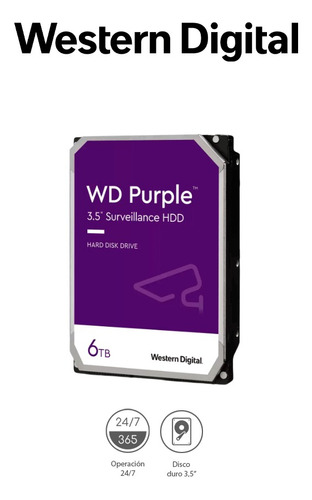 Disco Duro Western Digital 6tb Purple 3.5  - Sku: Wd64purz