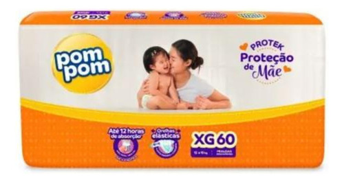  Pom Pom Derma Protek Proteção de Mãe Hiper 60 unidades XG