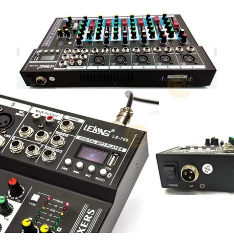 Imagem 1 de 4 de Mesa De Som Interface Usb Sync Pc Notebook Mp3 Bluetooth
