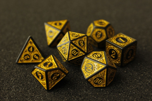 Set De 7 Dados Rol Varios Colores