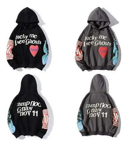 Sudadera Con Capucha Kanye Lucky Me I See Ghost Moda Hip Hop