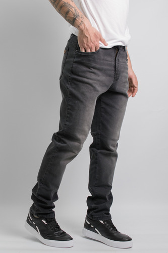 Jean Hombre Bross Pantalón Regular Fit Elastizado Localizado