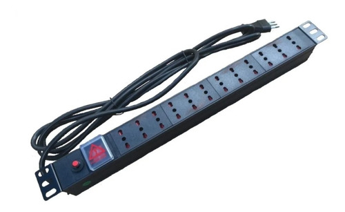 Pdu Rackeable Zapatilla Electrica 12 Enchufes Pos Cable 3 Mt