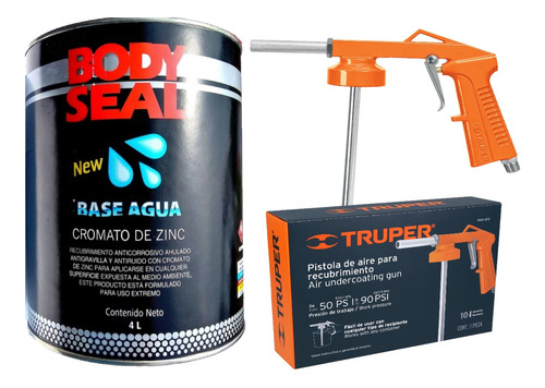 Body Seal Antigravilla Base Agua Negro Kit Galon + Pistola