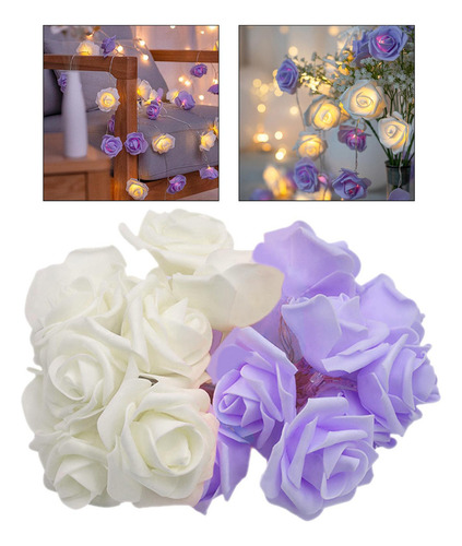 Luces De Hadas De Flores Rosas, 20 Led, Luces De Flores