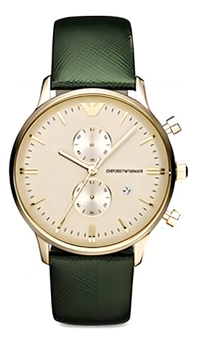 Reloj Análogo Marca Armani Modelo: Ar1722 Color Oro / Verde