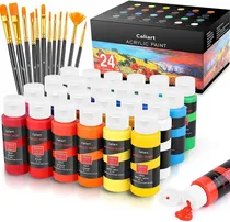 Comprar Set Pinturas Acrílicas Caliart 24 Colores Y Pigmentos Ricos