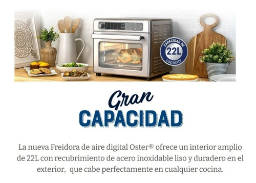 Imagen 8 de 10 de Horno + Freidora De Aire Oster 22l 12 Funciones 50% + Rapido
