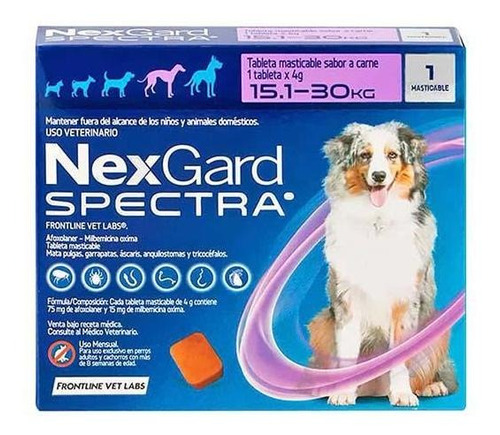 Nexgard Spectra Antipulgas Masticable Perros 15 A 30 Kg