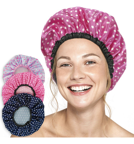 Gorros De Ducha Para Mujer, Paquete De 3 En Diferentes Color