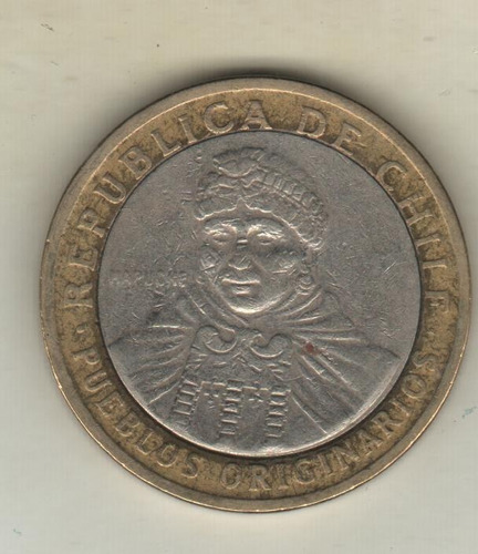 Chile Moneda Bimetálica 100 Pesos Año 2006 - Km 236 