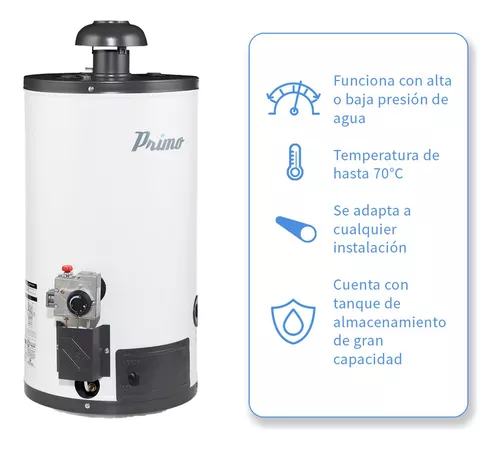 CALENTADOR DE DEPÓSITO IUSA 1.5 SERVICIOS 60 L GAS LP