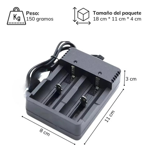 Cargador De Pilas Recargables Usb Litio 18650 21700 Aa Aaa