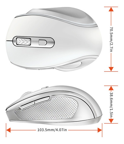 Mouse De Oficina Inalámbrico Con Receptor Usb 5.0