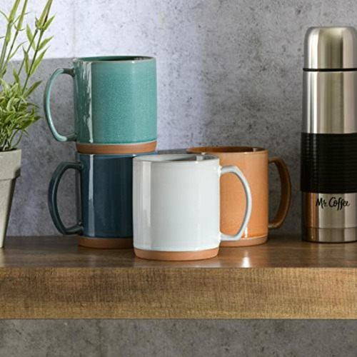 Mr. Coffee Dorsey Juego De Tazas De 4 Piezas, Colores Pueden