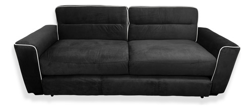 Sofá Cama Sillón Sala Hogar Minimalista 3 Posiciones Negro Liso