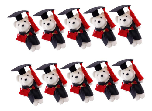 10piezas Osito De Peluche De Graduación Muñeco Tierno Para
