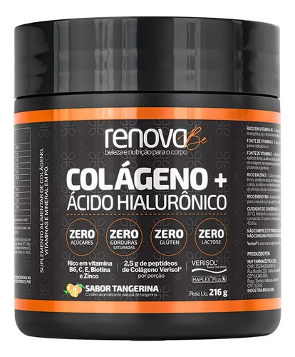 Suplemento Colágeno Renueva Be Con Ácido Hialurónico 216ml 