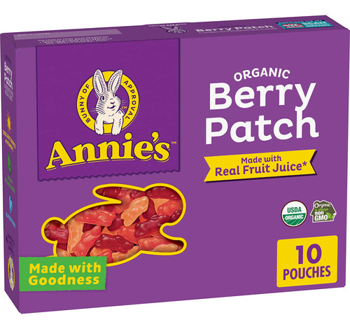 Annie's Organic Berry Patch - Snacks Con Sabor A Frutas De C
