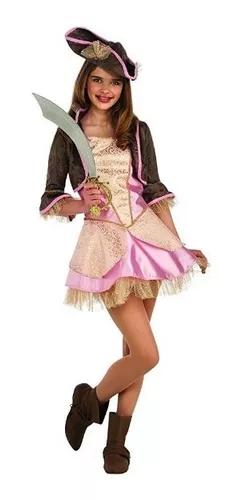 Disfraz de Chica Pirata Rosa para niña