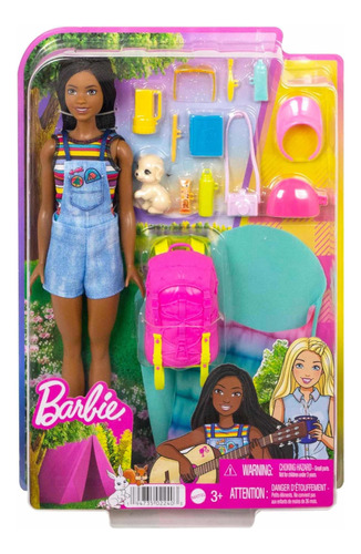 Barbie Morena Muñeca De Camping Con Accesorios