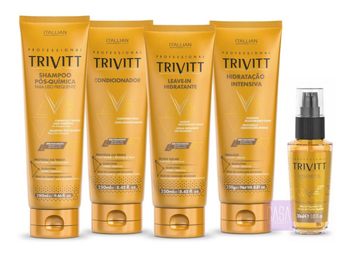 Kit Trivitt Pós Química Tratamento Completo 5 Produtos