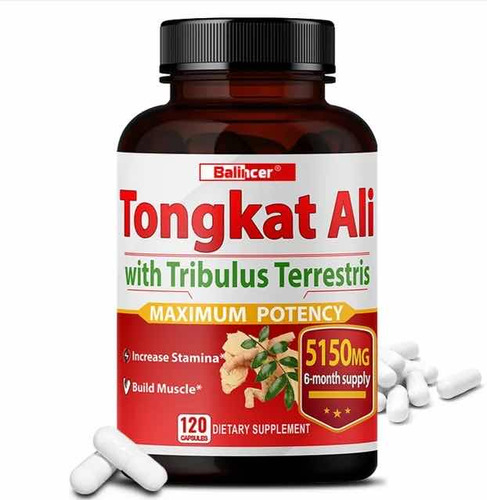 Tongkat Ali, Horny Goat, Ashwagandha 5.150 Mg 120 Cápsulas