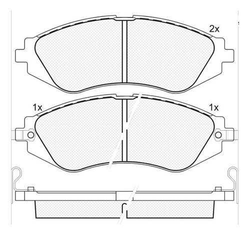 Balatas Delanteras Chevrolet Spark 2013-2016 Semi Metálica