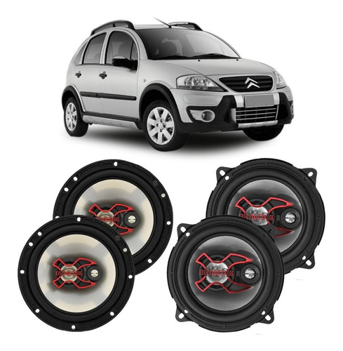 Alto Falante Citroen C3 2006 A 2008 Bravox 200w Rms 4 Portas