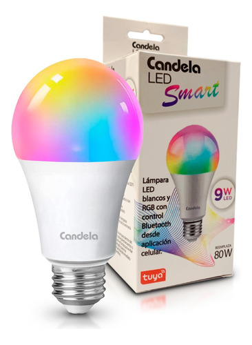 Imagen 3 de 9 de Pack X 10 Lampara Led Smart Wifi Bluetooh 9w Rgb E27 App Cel
