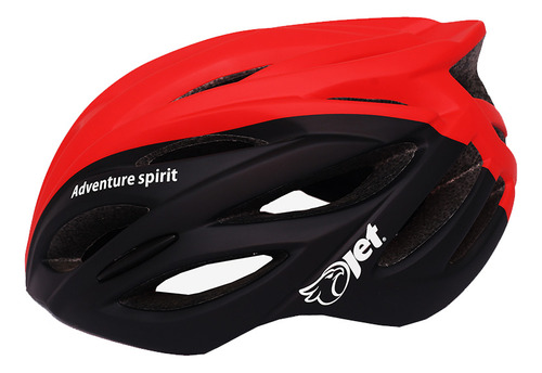 Capacete Ciclismo Mtb Bike Hornet Jet Adventure Com Luz Cor Preto/vermelho Tamanho Único