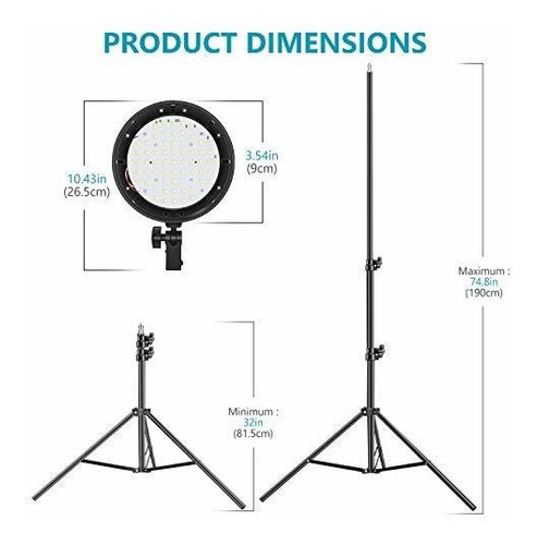 Imagen 5 de 6 de Kit Iluminacion Para Softbox Luz Led Fotografia 2 Unidad