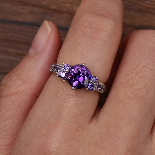 Anillo De Compromiso De Plata De Ley