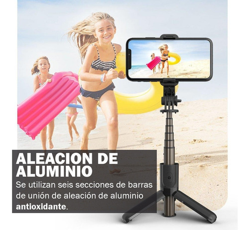 Imagen 5 de 10 de Palo Selfie Control Bluetooth Celular Tripode Regulable 68cm