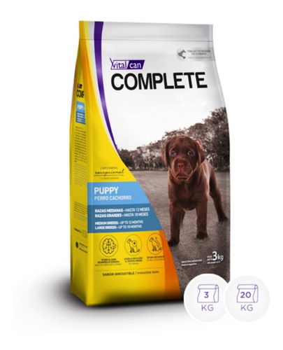 Alimento Vitalcan Complete Puppy Perro Cachorro Med Grand 3k