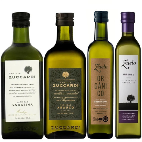 Aceite De Oliva Familia Zuccardi X4 Variedades - 01mercado