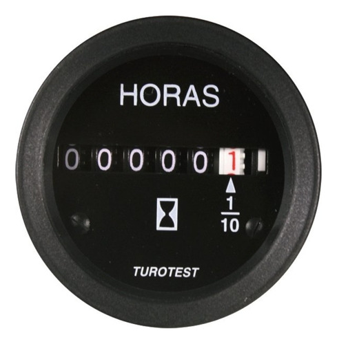 Horímetro Universal 52mm 12/24v 300328 Turotest-c/ Led