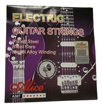 Set De Cuerdas Guitarra Electrica, Alice, A507 Calibre 010