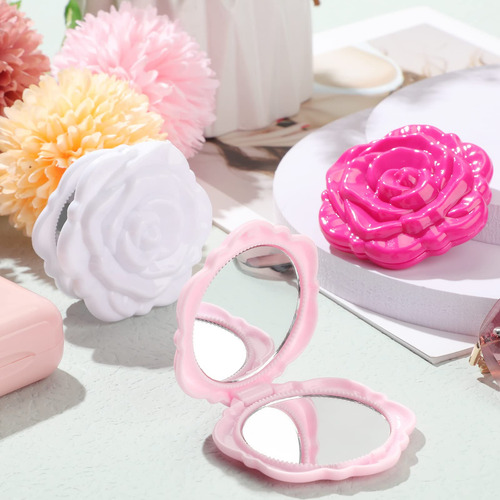 30 Espejos Compactos Espejo De Maquillaje De Plástico Con Fl