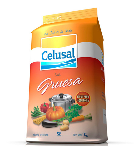 Sal Gruesa Celusal 1kg - Libre De Gluten Sin Tacc