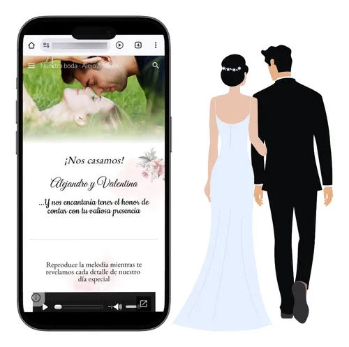 Invitación Digital Interactiva De Boda - Formato Web